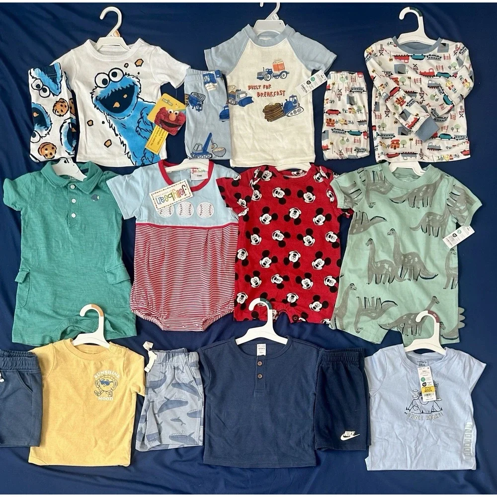 Huge Lot‎ Baby Boys Clothes 18 24 Months NEW &EC Carters Summer Nike Disney Sets